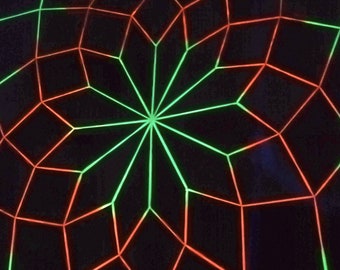 Flower of Life String Art, Fluorescent Net, Psychedelic Decor