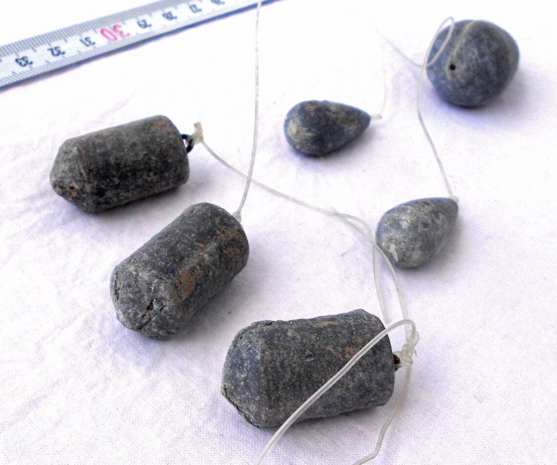 Fishing Net Lead Weights Drift Materials 6 Pcs Craft Etsy