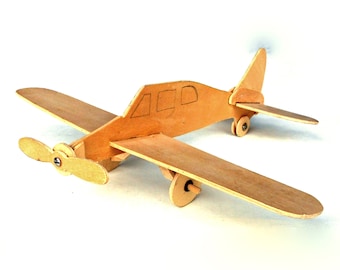 Wooden airplane model from reclaimed wood, wooden kids toys to be painted sustainable products