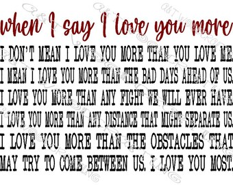 Love You More Svg Etsy