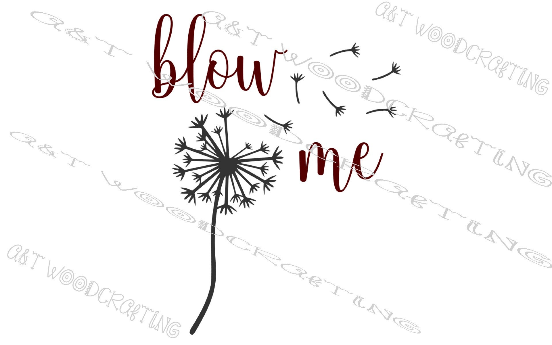 Blow Me Funny Flower Digital SVG File for Cricut or Silhouette Instan…