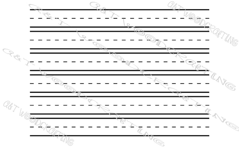 Tracing Board Template With Blank Lines To Trace Letters | Etsy