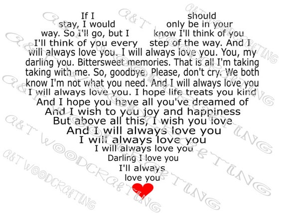 Free Free 306 I Will Always Love You Svg SVG PNG EPS DXF File