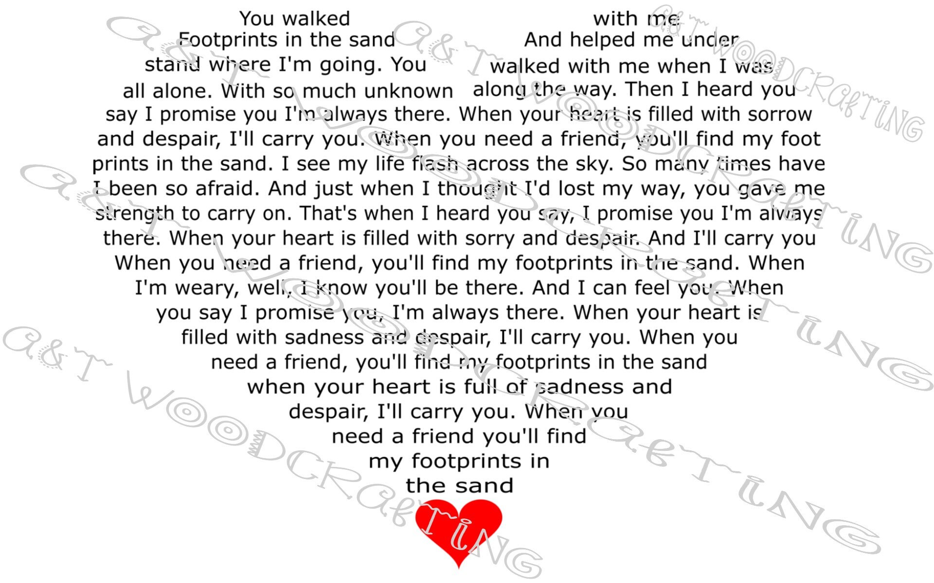 Footprints In The Sand Heart Song Lyrics by Leona Lewis Etsy Footprints In The Sand Heart Song Lyrics by Leona Lewis Etsy