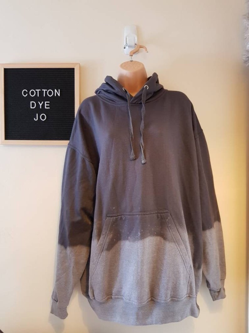 Graue Säure waschen Tie Farbstoff Hoodie Goth Mode | Etsy
