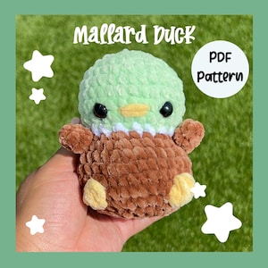 Crochet Mallard Duck Plushie PDF Pattern