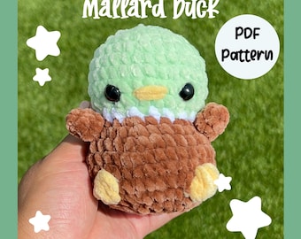 Crochet Mallard Duck Plushie PDF Pattern