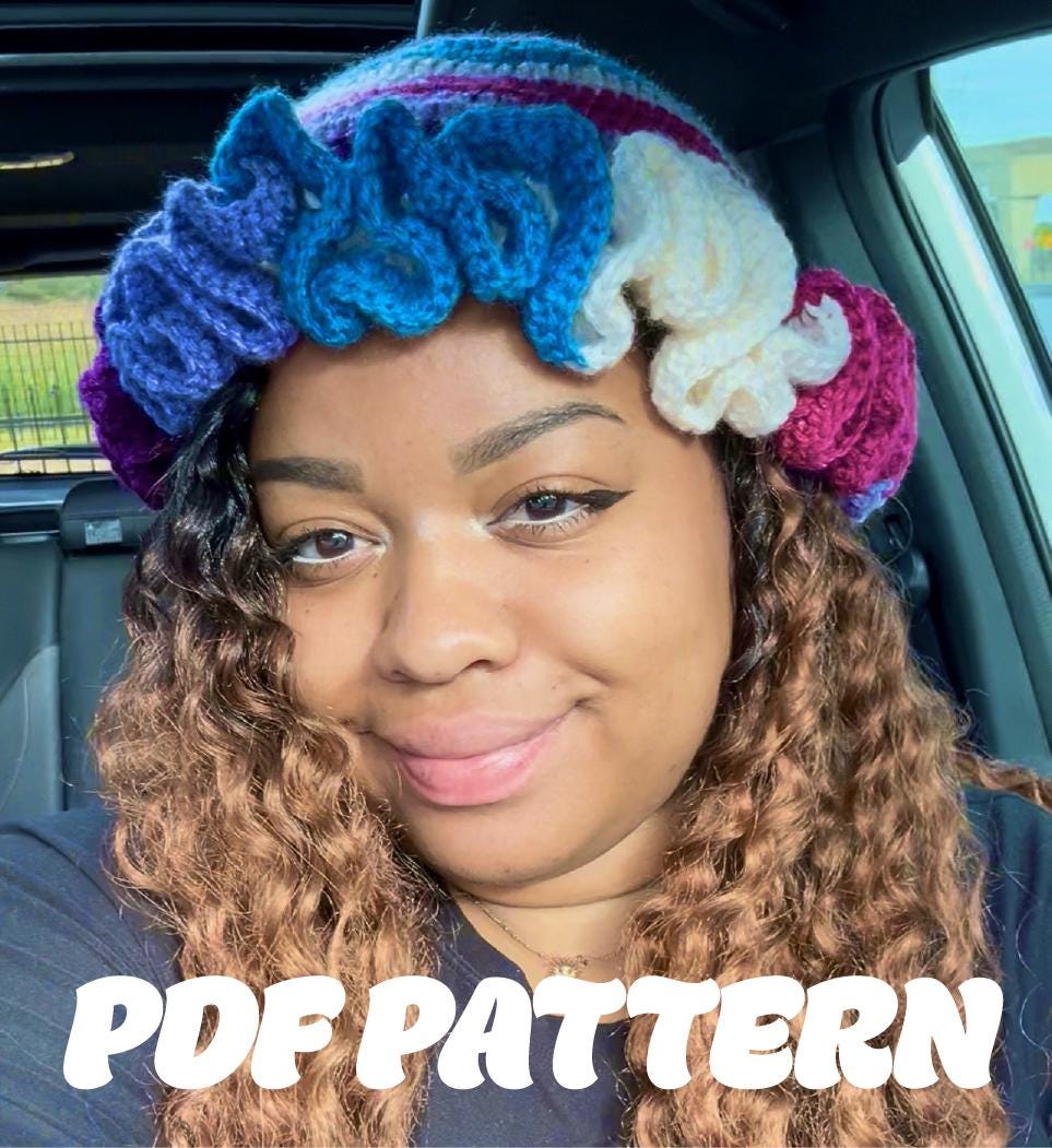 Crochet Ruffle Hat Pattern - Etsy