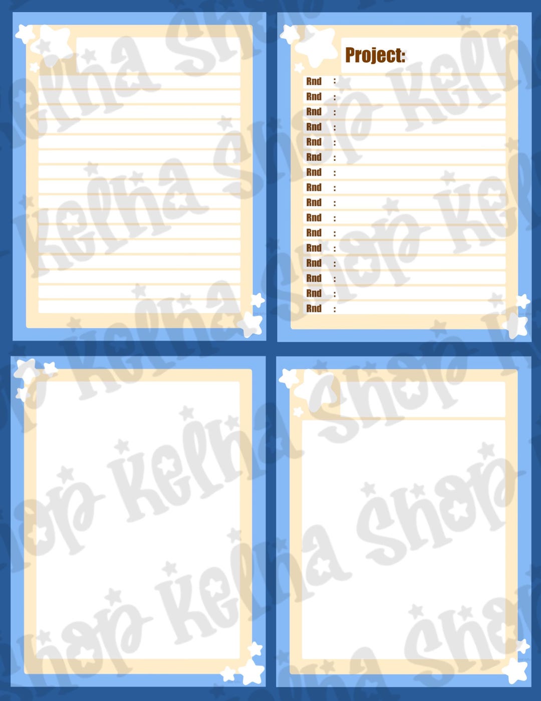 Crochet Project Notes Template - Etsy