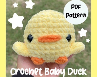 Crochet Baby Duck Plushie PDF Pattern