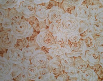 100/% Cotton Poplin Fabric Rose /& Hubble Rosie/'s Pretty Roses Flower Floral