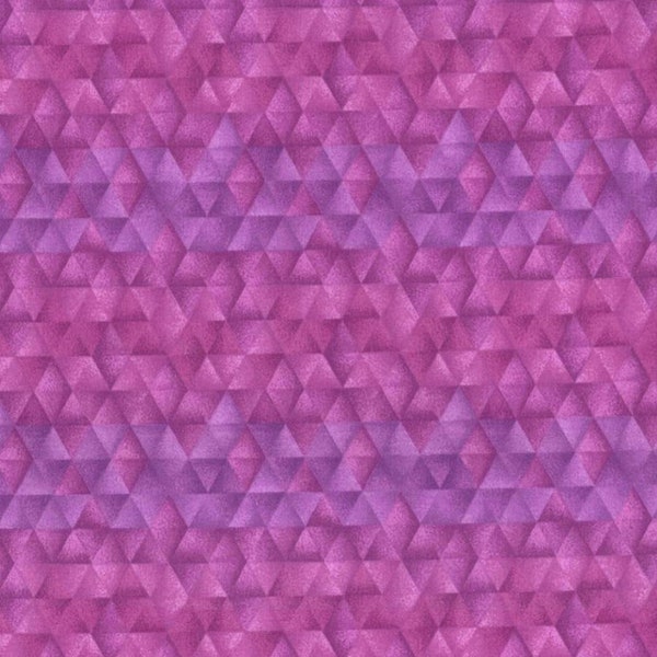 1/2 yard of 44" Triangle Geo Ombre Purple 100% Calico Cotton Fabric