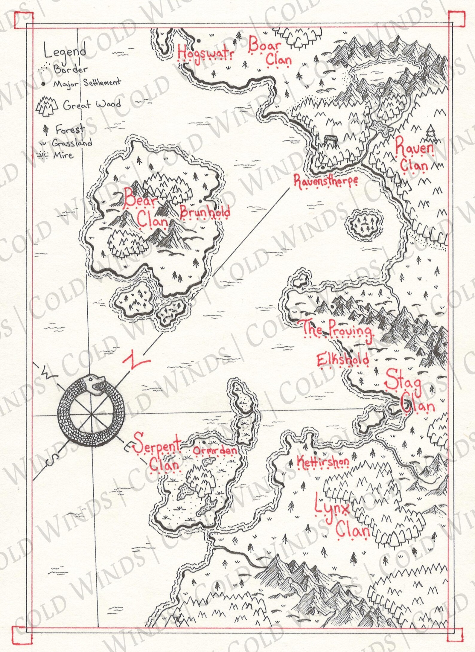 Custom Hand Drawn Map, Personalized Maps, for Authors, Writers, Larp ...