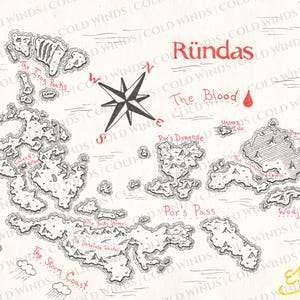 Custom Hand Drawn Map, Personalized Maps, for Authors, Writers, Larp ...