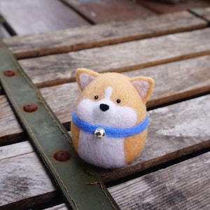 Needle Felted Corgi Dog Gift for Dog Lovers Fridge Magnet Keychain Key Ring Hangings Brooch Home Decoration Birthday Gift