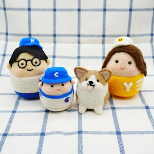 Personalized Order - Customize Portrait Families Friends Pets, Wool Felting Home Decoration Gifts Anniversary Christmas Ornaments with Love