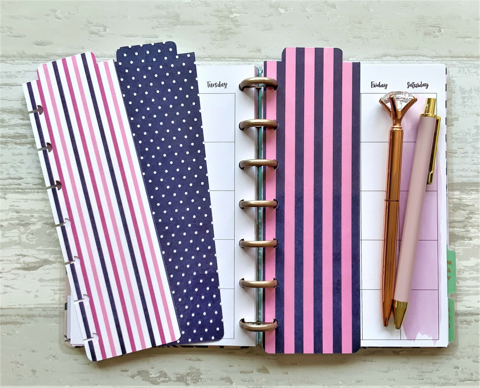 Mini HP Bookmarks Happy Planner Bookmark Bookmark Set Page Etsy