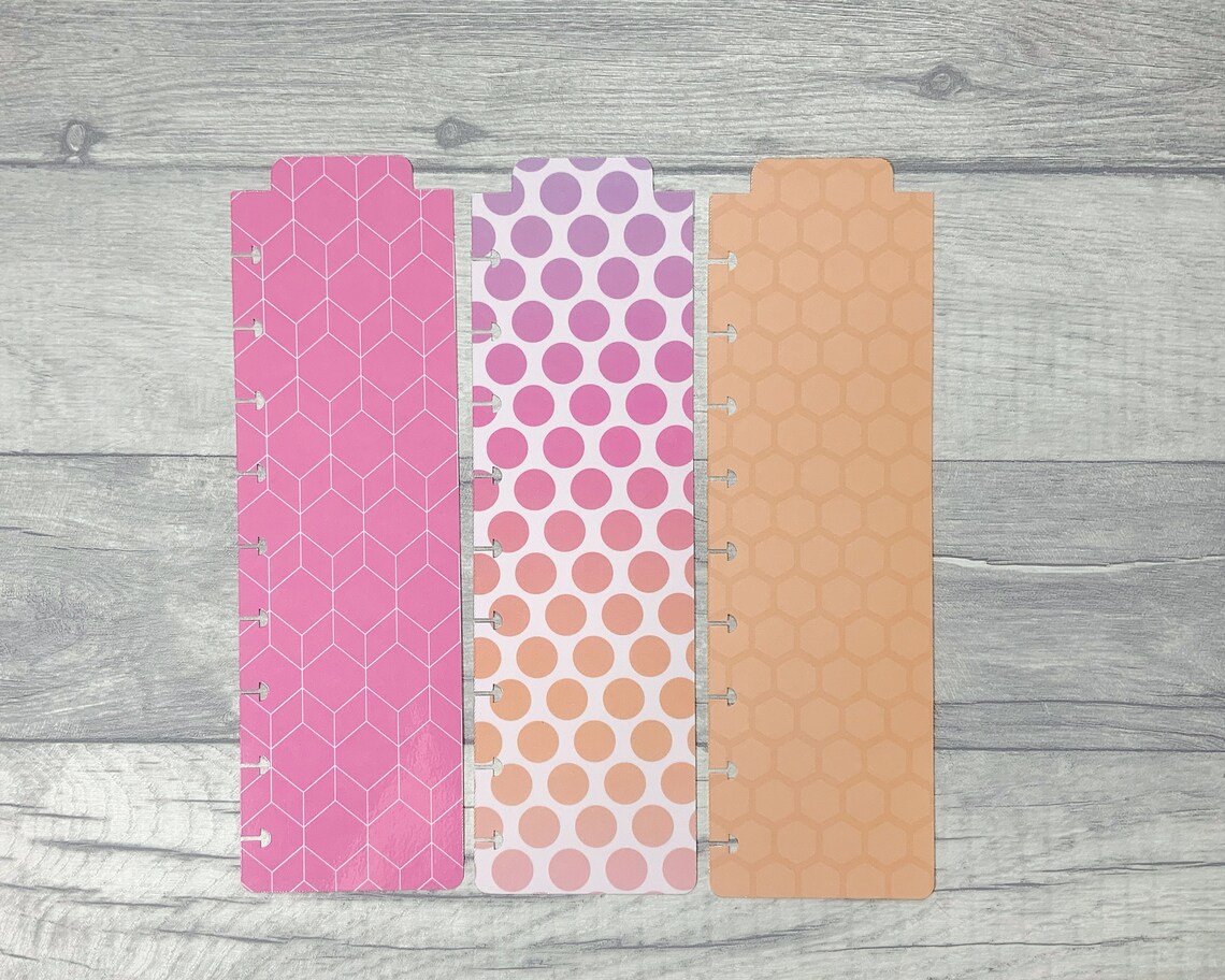 Classic Bookmarks Happy Planner Bookmark Bookmark Set Page Etsy