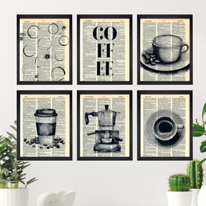 Coffee Dictionary Print, Coffee Wall Art, Coffee Art Print, Coffee Decor, Black and White Wall Art, Modern Art Print, Black and White Decor