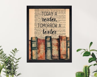 Book Dictionary Print, Teacher Wall Art, Book Art Print, Book Decor, Book Art, Book Print, Book Decor, Unusual Art, Teacher Decor