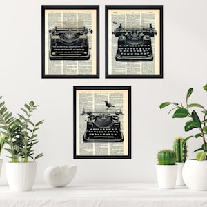 Typewriter Dictionary Print, Upcycled Typewriter Wall Art, Dictionary Art Print, Typewriter Prints, Typewriter Art, Typewriter Decor