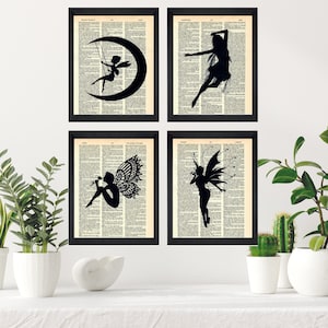 Fairy Dictionary Print, Fairy Wall Art, Dictionary Art Print, Fairy Art Prints, Fairy Art, Fairy Decor, Fairy Decoration, Fairy Bedroom