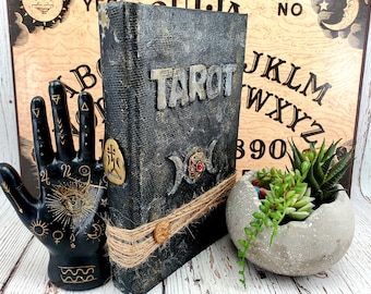 Scary Spells Book Prop, Gothic Decor, Witchy Decor, Halloween Books, Altered Books, Altered Book Art, Halloween Decoration, Spell Book