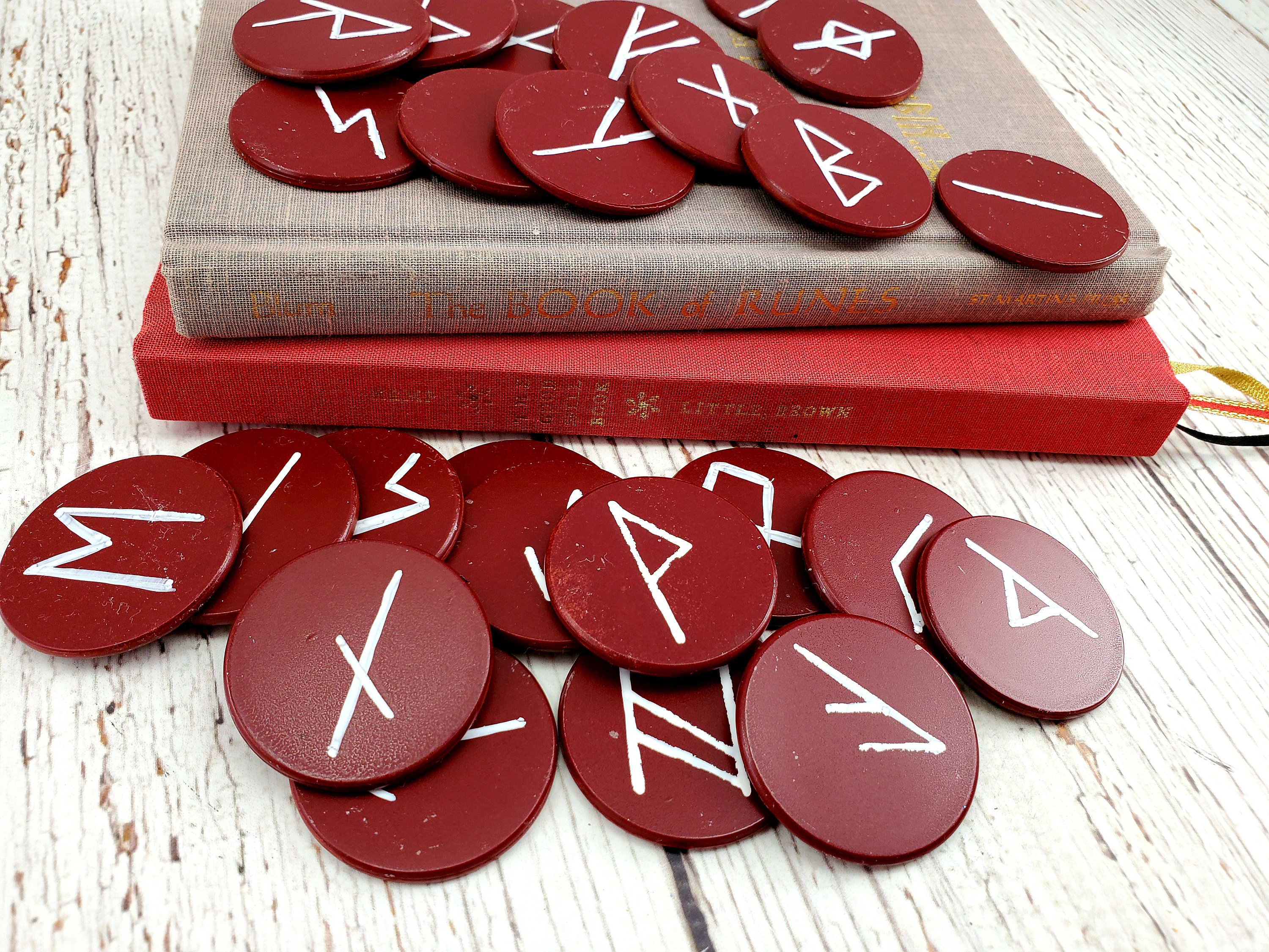 Repurposed Antique Clay Poker Chip Runes Handmade Runes Etsy