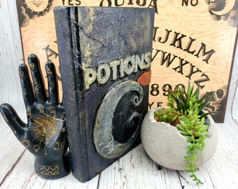 Scary Potions Book Prop, Gothic Decor, Witchy Decor, Halloween Books, Altered Books, Altered Book Art, Halloween Decoration, Potions Book