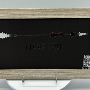 Voice recording art with QR code, sound wave art with QR code, personalize recording with QR code, unique gifts