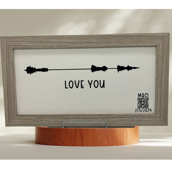 Voice recording gifts with QR code, sound wave gifts with QR code, personalized sound gifts, personalized sound wave gifts