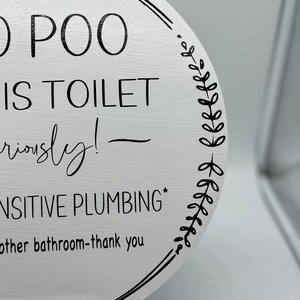 No Poo in This Toilet Sign, Bathroom Signs, Sensitive Plumbing Sign - Etsy