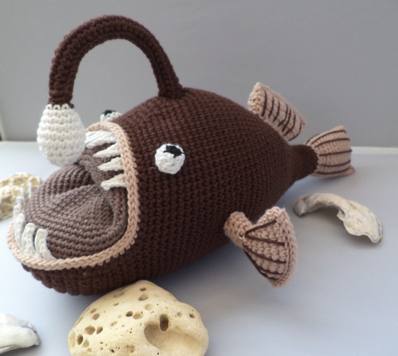 Crochet Angler Fish Crochet Monk Fish Amigurumi Fish | Etsy