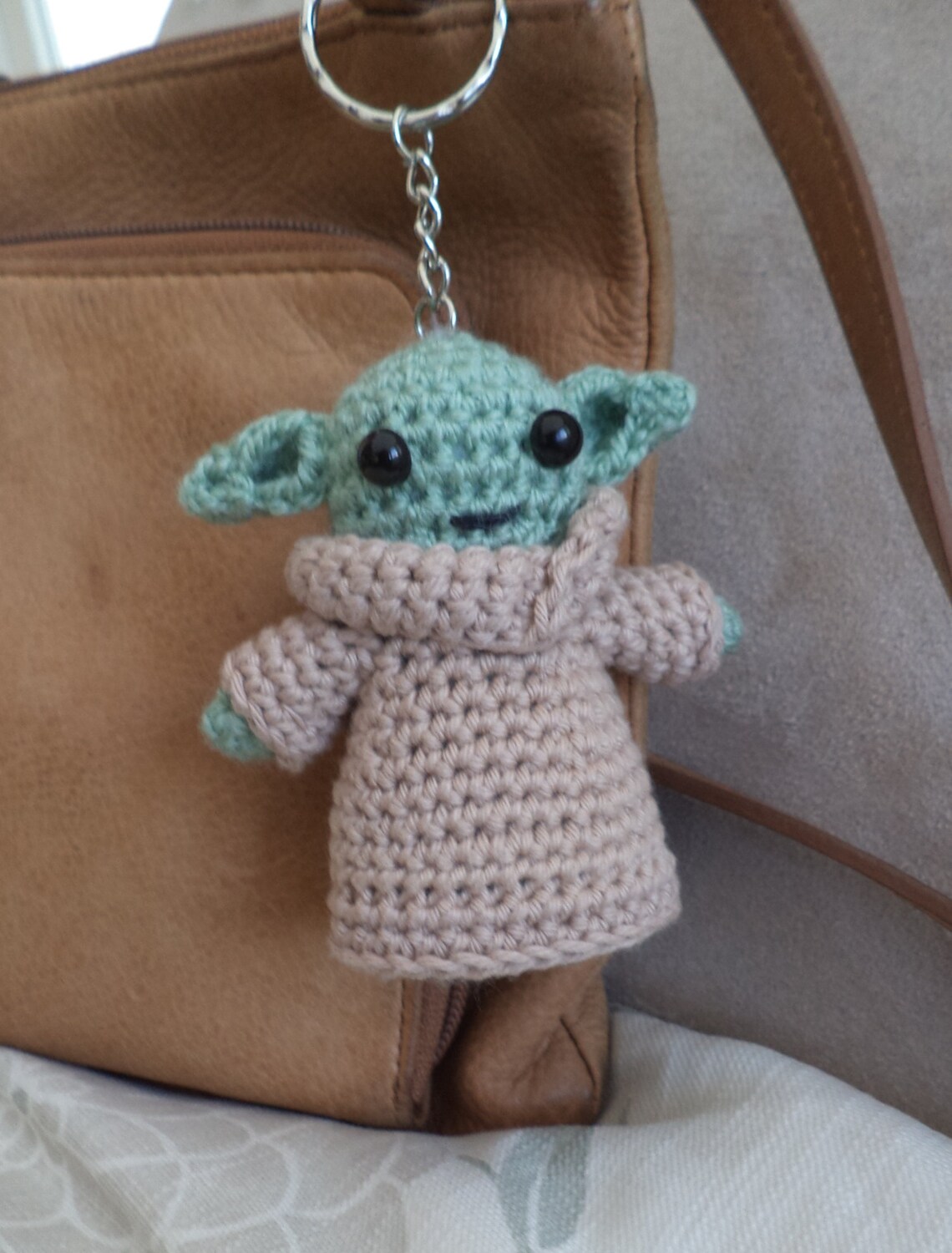 Crochet Baby Yoda Amigurumi Cute Keychain Yoda Keychain/Bag Etsy