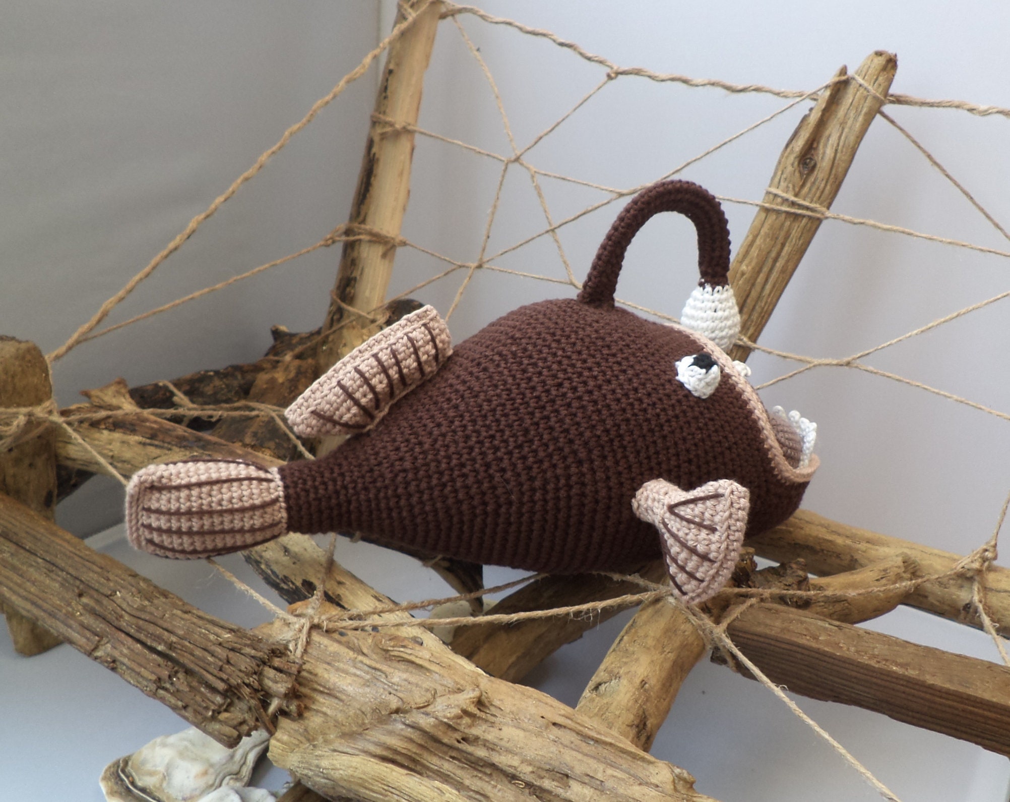 Crochet Angler Fish Crochet Monk Fish Amigurumi Fish | Etsy