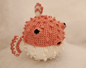 Crochet PUFFER FISH, Blow Fish, Amigurumi, Handmade Crochet Sea Creature, Soft Toy, Baby Shower Gift, New Baby Gift, CraftySue