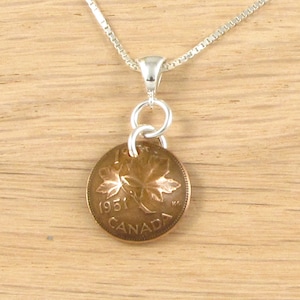 1951 Canadian Penny Necklace, Celebrating a Birthday, Anniversary, Graduation...