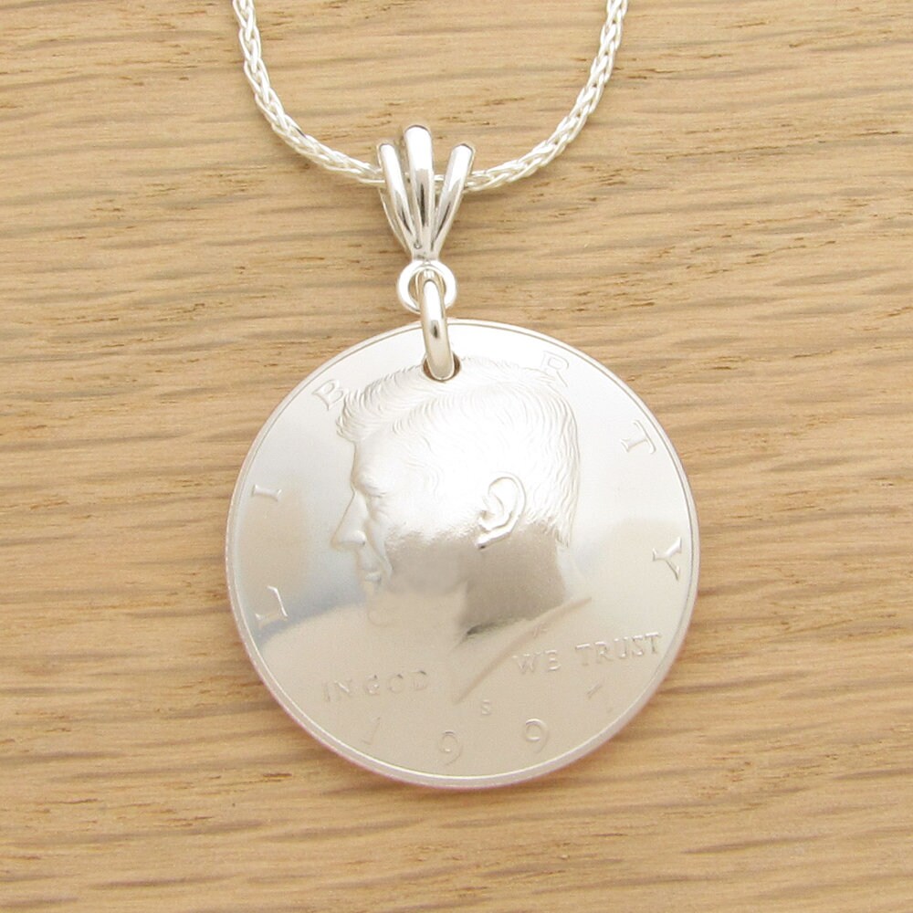 Silver Half Dollar Pendant - Etsy