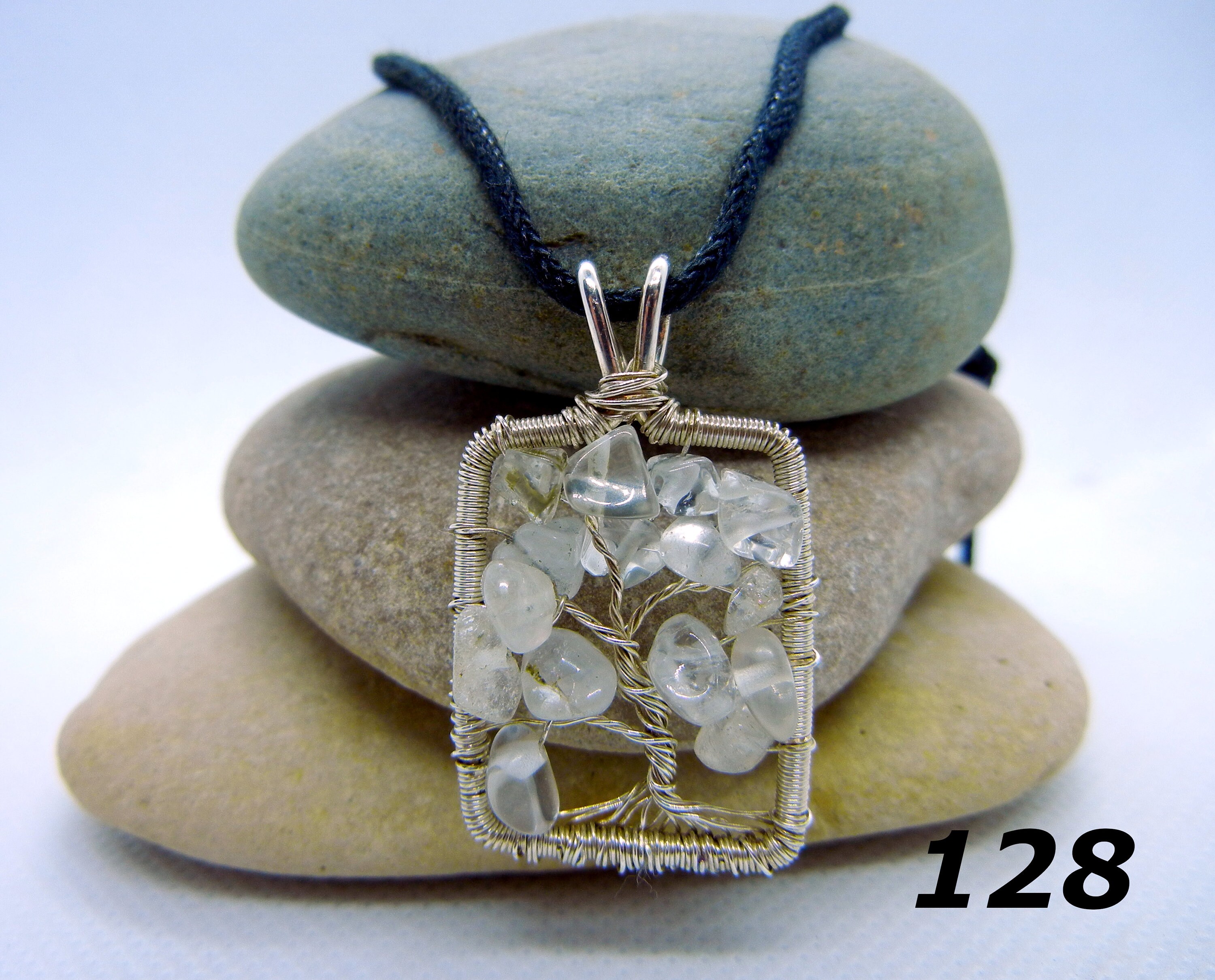 ガーネット Tree of Life Necklace Sterling Silver, Choose One- Rainbow