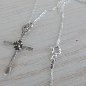 Cross Necklace Sterling Silver Hand Made