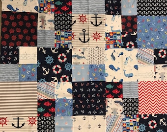 Finished Baby Boy Nautical Quilt