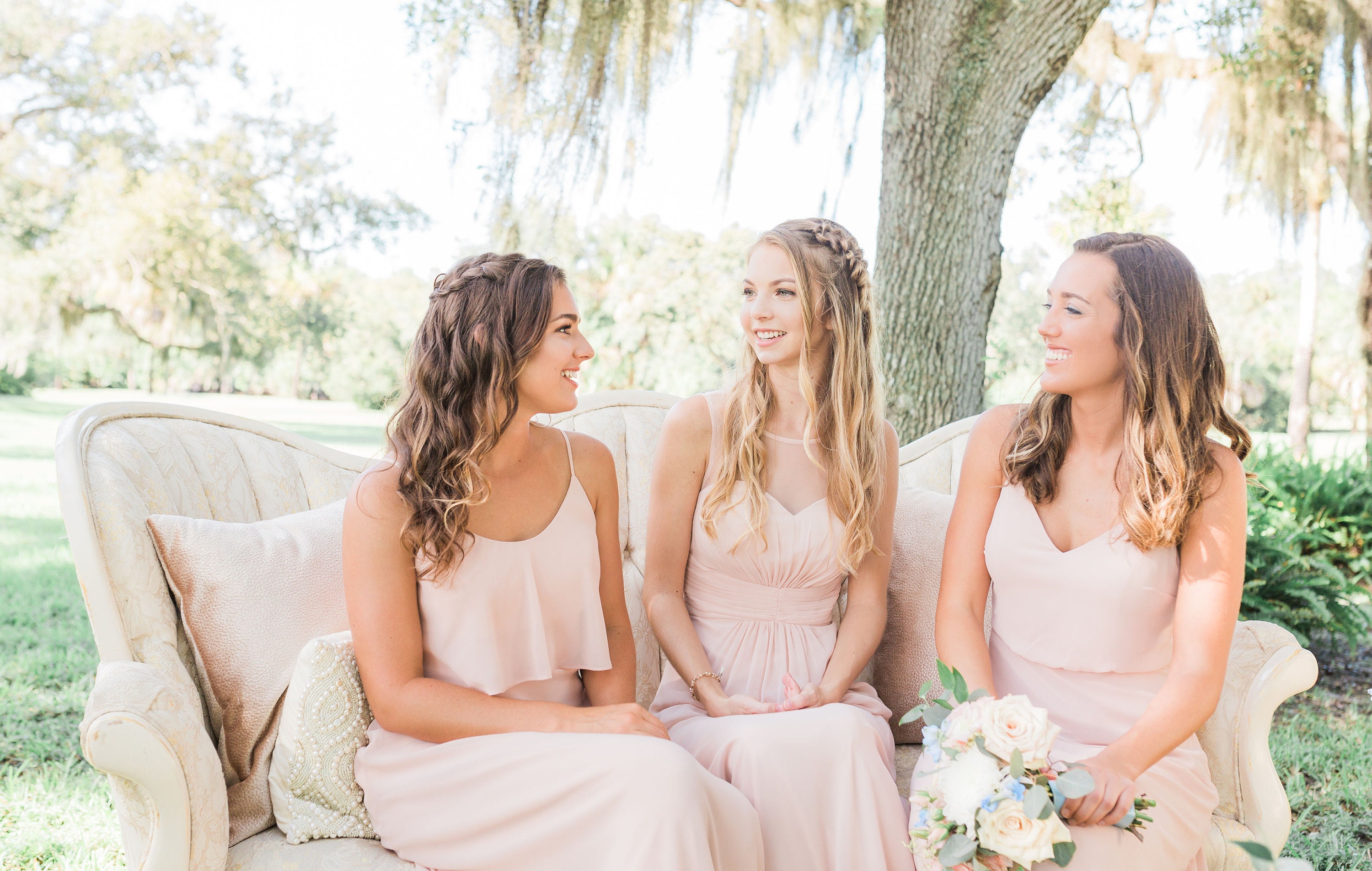 shades of blush bridesmaid dresses Stunning Sheath Blush Pink Silk Satin Long Bridesmaid Dress DM4070202 –  Dressmeet main image 1