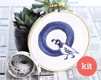 Quail Embroidery Starter Kit • Q Monogram DIY Stitch