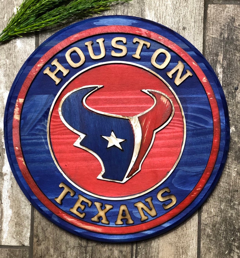 Houston Texans 3d Wall Decor Ready To Hang Fathers Day Etsy