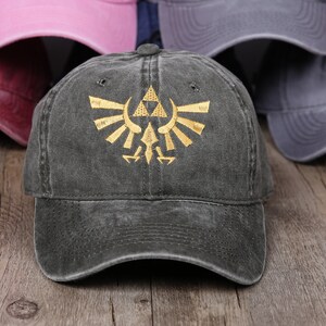Legend of Zelda Triforce Logo Flexfit Hat Breath of the Wild Free Customization! Legend of Zelda Triforce Logo Flexfit Hat Breath of the Wild Free Customization!