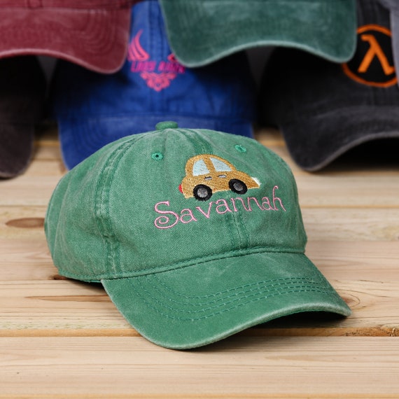 Chapeau de voiture personnalisé enfant en bas âge monogramme casquette de  Baseball enfants vacances enfants voyage non structuré chapeau en détresse  E152 -  France