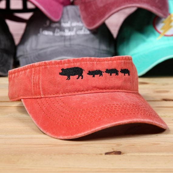 Pig Mama Monogrammed Hat Golf Visor 