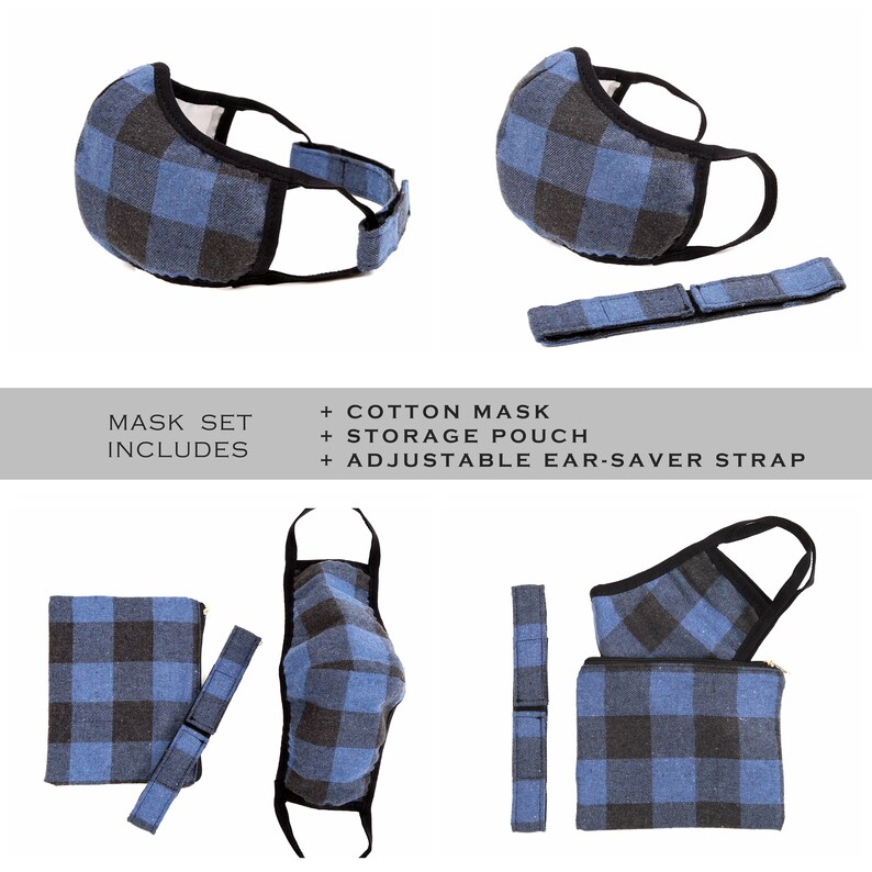 MEN FACE MASK Set 100 Cotton 4layer Comfortable Spring Etsy