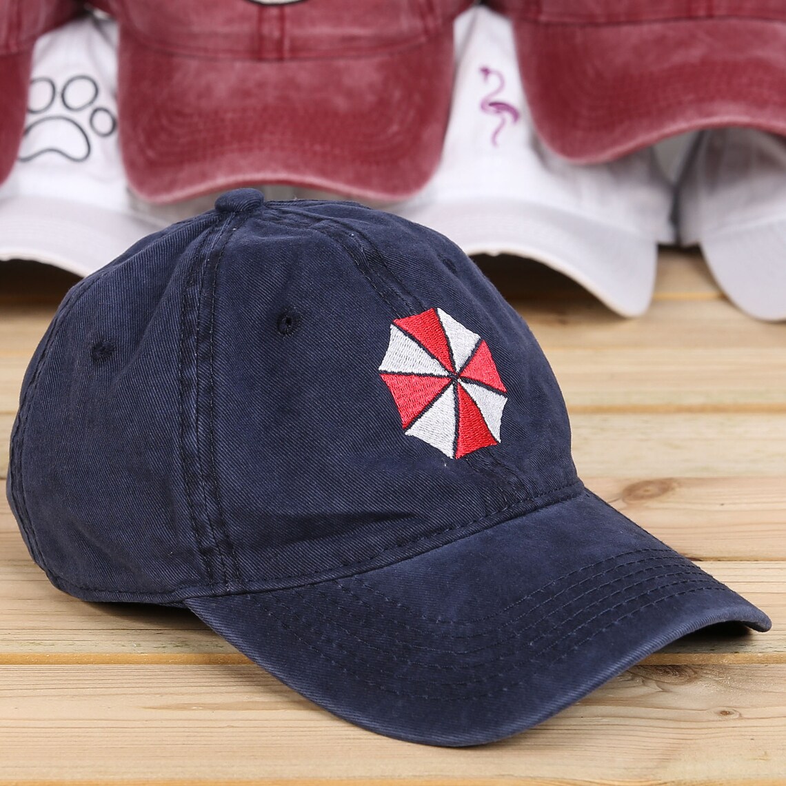 Monogram Umbrella Corporation Baseball Cap Summer Vacation Etsy