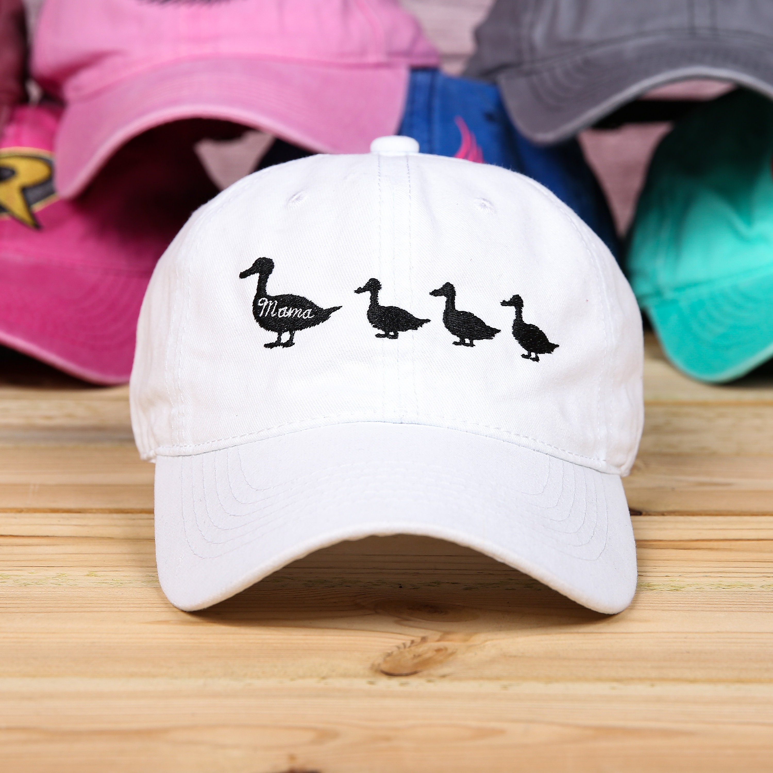 Monogrammed Goose Mama Baseball Cap Summer Vacation Travel Beach Cap Embroidery Unstructured Distressed Hat Gift for Her E285x4